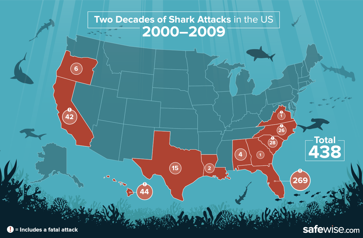 Shark Attacks In Florida Map Oakland Zoning Map