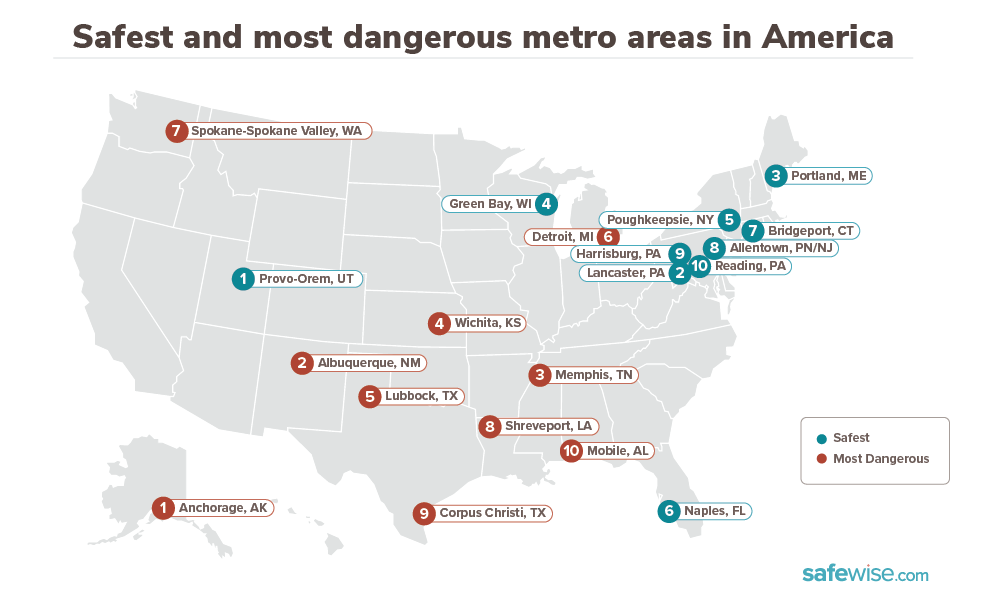 10 Most Dangerous Cities in the US for 2020 SafeWise