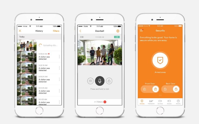 Vivint Smart Home app doorbell controls