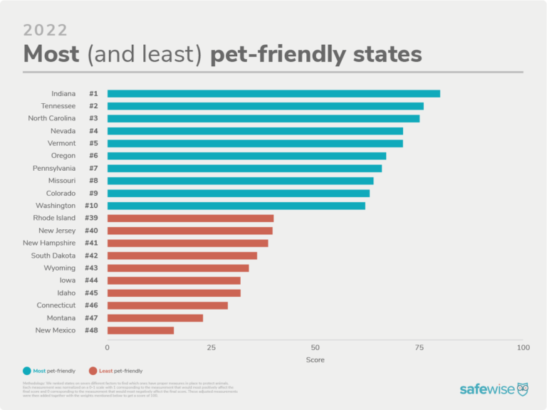 The Most (and Least) Pet-Friendly States in America