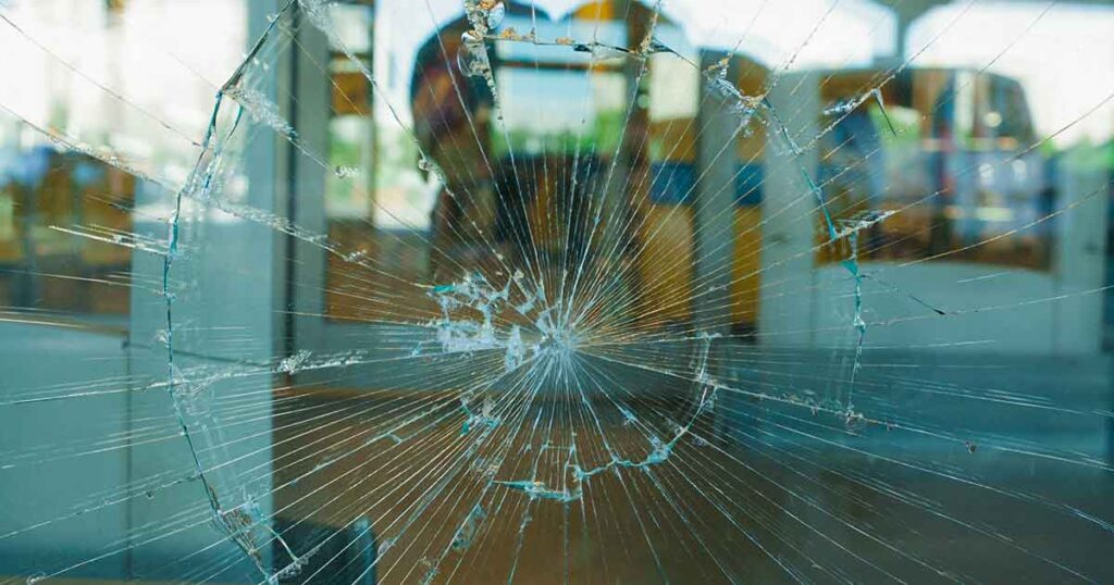 cracked window