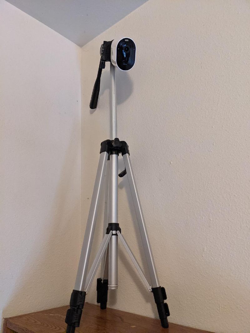 Arlo Pro 4 on Tripod for Testing