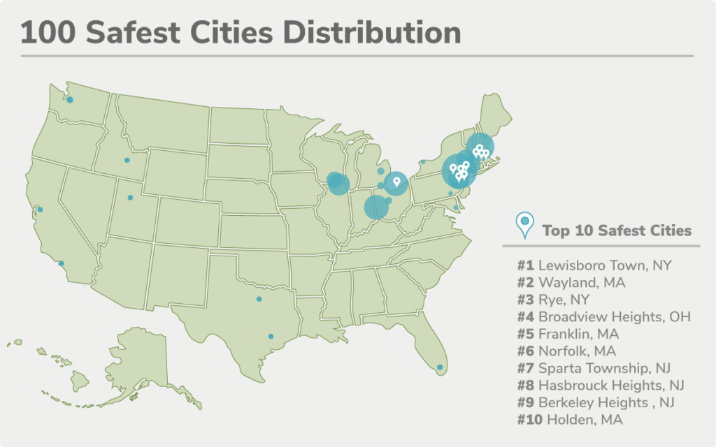 100 Safest Cities In The US SafeWise