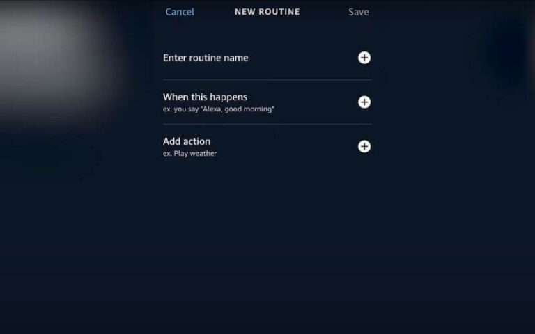 How To Set Up Alexa Routines SafeWise   Alexa Routines New Routine Menu Alexa App 1 768x480 