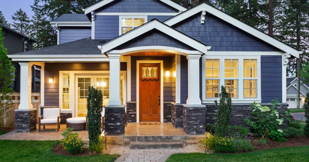 Front door of home