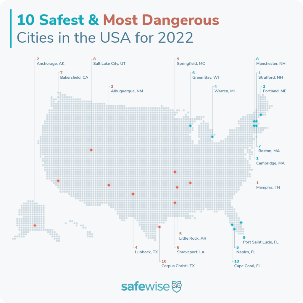 10 Most Dangerous Cities in the US for 2022 | SafeWise