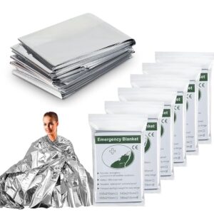 images of a silver thermal emergency blanket