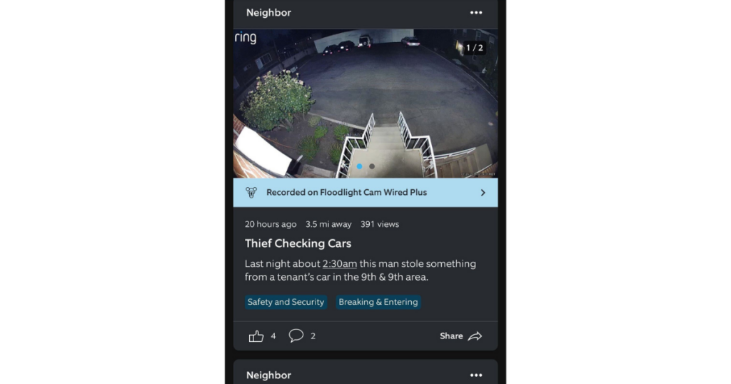 Ring Neighbors App screenshot