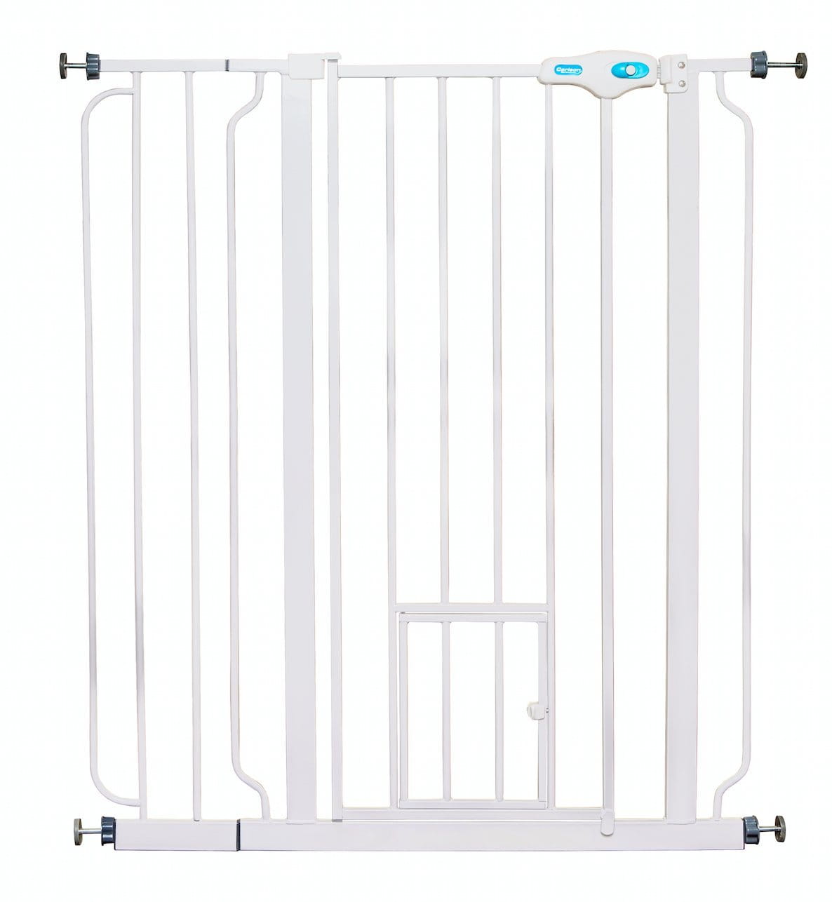 narrow baby gate with pet door