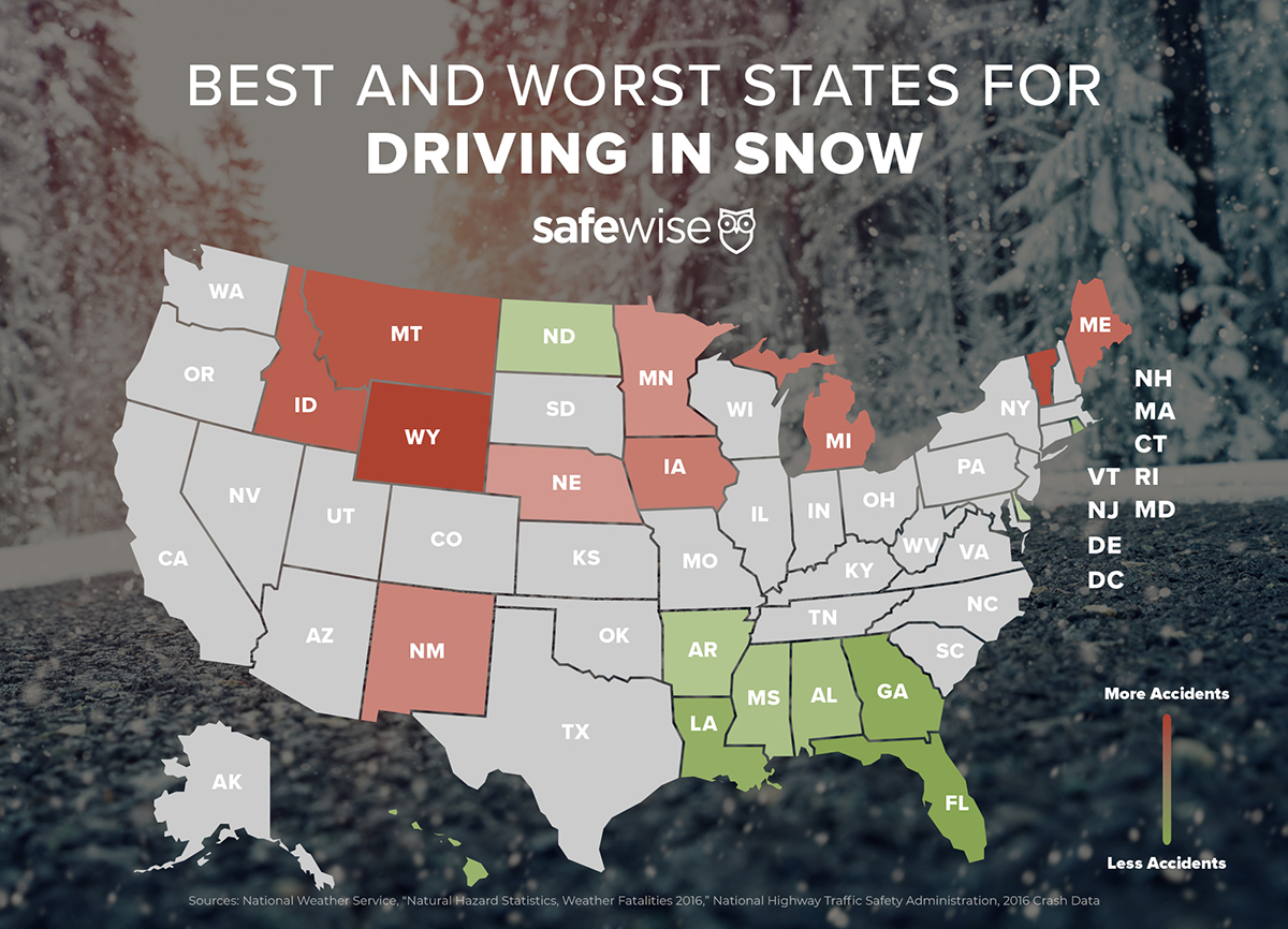 Best and Worst States for Driving in Bad Weather SafeWise