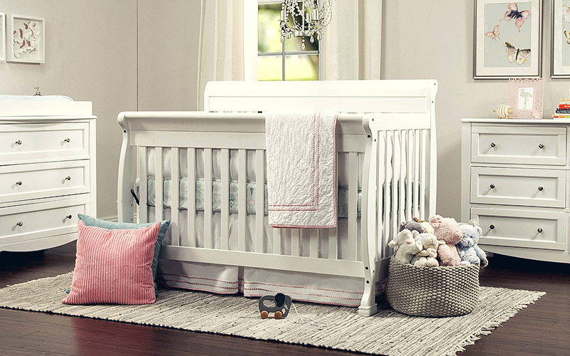 bed with crib built in